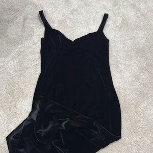 Elegant Black Velvet Dress